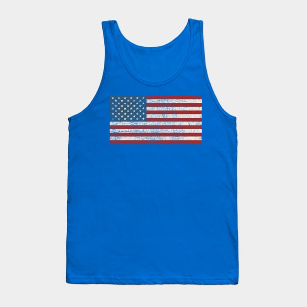 Vintage American Flag Tank Top by Vector Deluxe